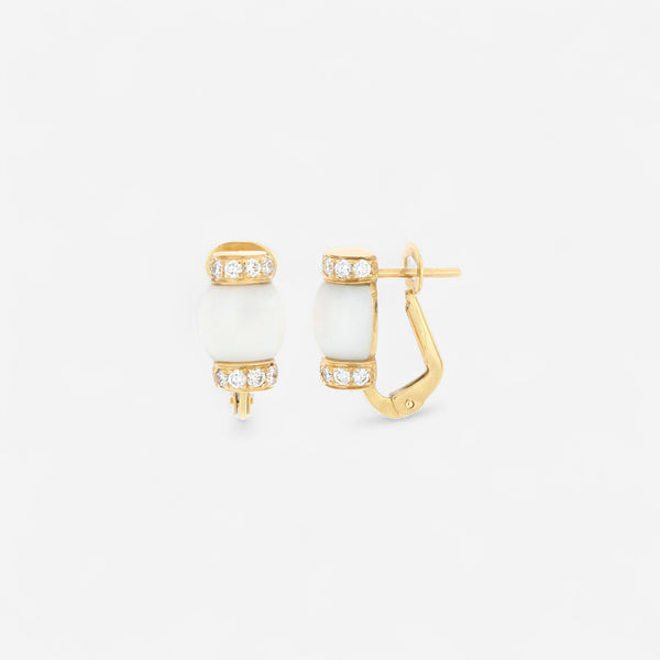 Tavanti Le Carrousel 18K Yellow Gold Diamond & Howlite Earrings JF-75-1195-HO-Y-35