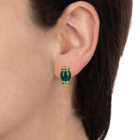 Tavanti 18K Yellow Gold Emerald & Malachite Earrings JF-75-1196-MA-EM-Y-57