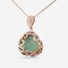 Tavanti 18K Yellow Gold Diamond, Green Aventurine & Rock Crystal Pendant Necklace JF-82-1080F-125