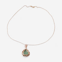 Tavanti 18K Yellow Gold Diamond, Green Aventurine & Rock Crystal Pendant Necklace JF-82-1080F-125