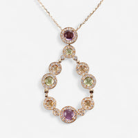 Tavanti 18K Yellow Gold Multistone Pendant Necklace JF-82-1097F-121