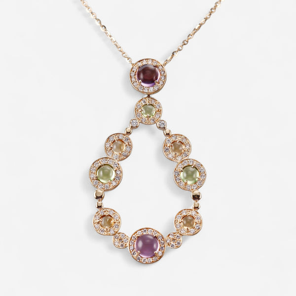 Tavanti 18K Yellow Gold Multistone Pendant Necklace JF-82-1097F-121
