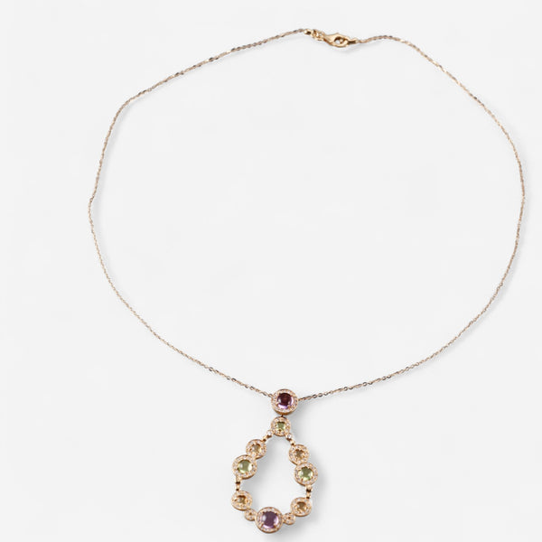Tavanti 18K Yellow Gold Multistone Pendant Necklace JF-82-1097F-121