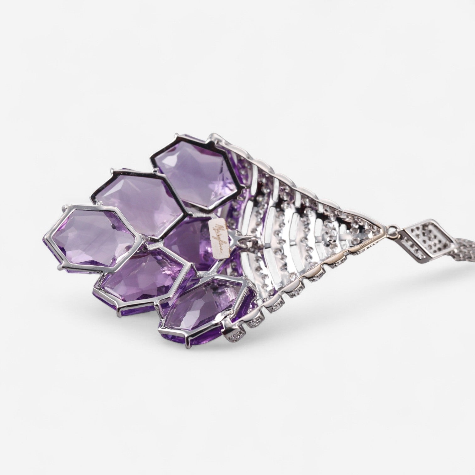 Tavanti 18K White Gold Diamond & Amethyst Pendant Necklace JF-82-1145F-72