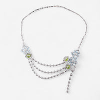 Tavanti 18K White Gold Diamond, Blue Topaz & Peridot Necklace JF-82-1157F-102