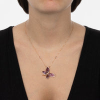TAVANTI - 18KT Rose Gold, Brill, Amethyst Necklace ( Diamonds 0.38ctw G Si, Amethyst)-JF-82-2036F - 13

Necklace is 17" long, pendant 32mm x 25mm. - THE SOLIST