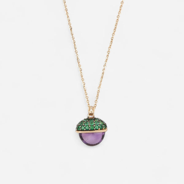 TAVANTI - 18KT Rose Gold, Brill, Amethyst, Green Topaz Pendant ( Diamonds 0.03ctw G SI, Amethyst, Green Topaz)-JF-82-2037F - 88

Necklace length18", pendant 18mm x 15mm. - THE SOLIST