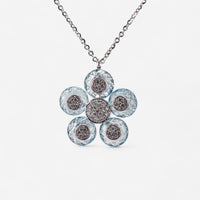Tavanti 18K White Gold Diamond & Blue Topaz Pendant Necklace JF-82-2090-W-99