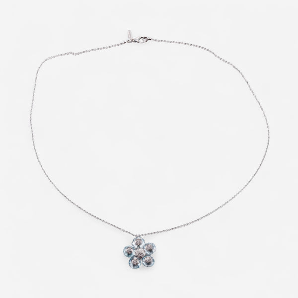 Tavanti 18K White Gold Diamond & Blue Topaz Pendant Necklace JF-82-2090-W-99
