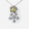 Tavanti 18K White Gold Diamond, Blue Topaz & Peridot Pendant Necklace JF-82-2092 W-100