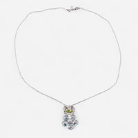 Tavanti 18K White Gold Diamond, Blue Topaz & Peridot Pendant Necklace JF-82-2092 W-100