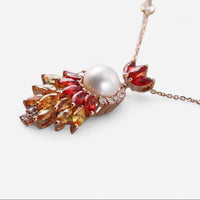 Tavanti 18K Rose Gold Diamond, Sapphire & Cultured River Pearl Pendant Necklace JF-82-2126-140