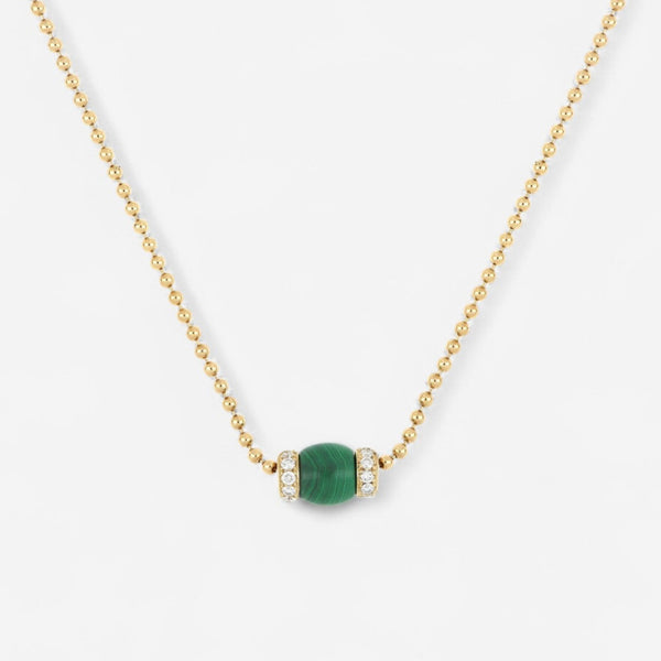TAVANTI - 18KT Yellow Gold, Brill, Malachite Necklace ( Diamonds 0.70ctw G Si, Malachite)-JF-82-2153 MA Y - 47
Length 16.5" to 18.5". - THE SOLIST