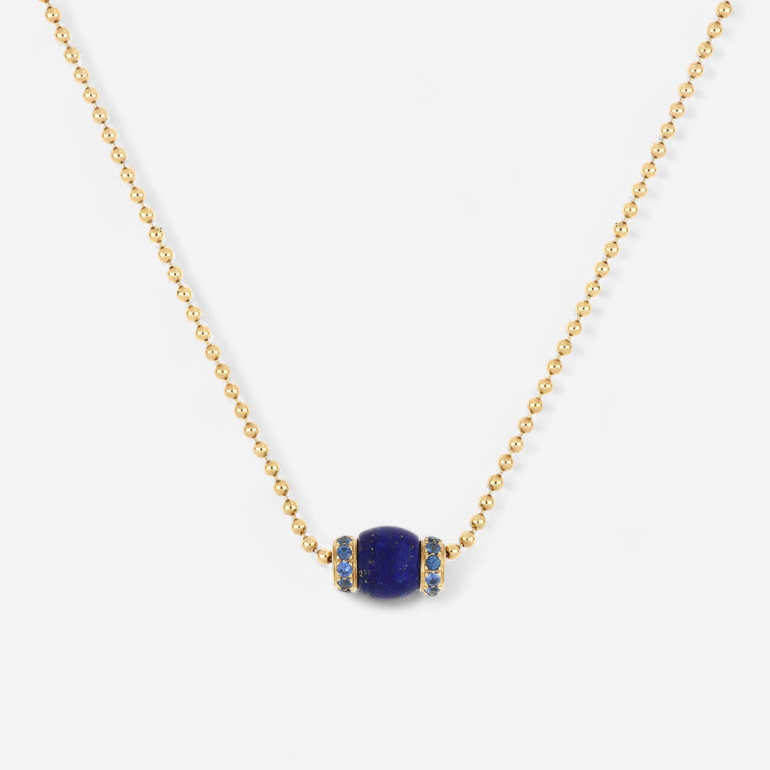 Tavanti Le Carrousel 18K Yellow Gold Lapis Lazuli & Sapphire Necklace JF-82-2154-LA-BS-Y-53