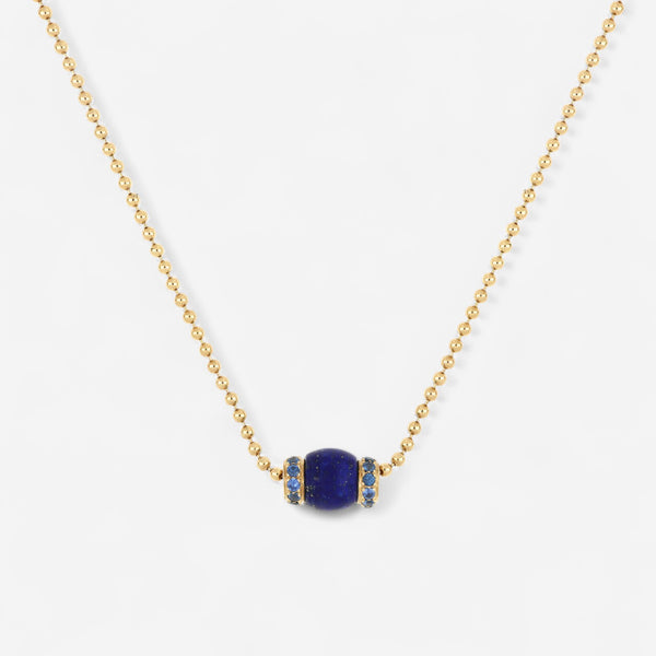 Tavanti Le Carrousel 18K Yellow Gold Lapis Lazuli & Sapphire Necklace JF-82-2154-LA-BS-Y-53