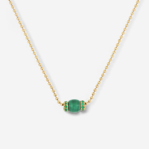 TAVANTI - 18KT Yellow Gold, Malachite, Emeralds Necklace ( Emerald, Malachite)-JF-82-2154 MA EM Y - 58

Length 16.75" to 18.5". - THE SOLIST