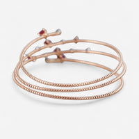 Tavanti 18K Rose & White Gold and Titanium Diamond & Ruby Spring Bracelet JF-85-0374F-159