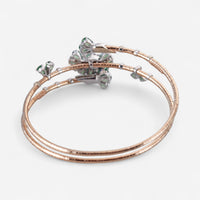 Tavanti 18K Rose Gold & Titanium Diamond & Green Topaz Spring Bracelet JF-85-0616F-34