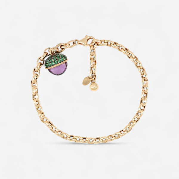Tavanti Les Bois 18K Yellow Gold Diamond, Amethyst & Green Topaz Bracelet JF-85-0619F-89