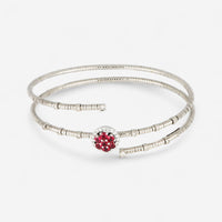 TAVANTI - 18KT White Gold, Brill, Ruby, Titanium Spring 2,8Gr Bracelet ( Diamonds 0.25ctw G Si, RubyÂ )-JF-85-0622F - 150

Medium size - fits 7" wrist. - THE SOLIST
