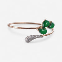 TAVANTI - 18KT White And Rose Gold,Brill,Green Avventurine + Rock Crystal, Peridot, Titanium Spring 1,5Gr Bracelet ( Diamonds 0.77ctw G Si, Aventurine, Peridot)-JF-85-0626 GA WR - 27

Medium size ( fits 7" wrist). - THE SOLIST