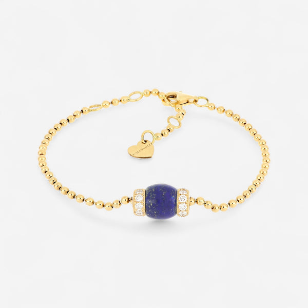 TAVANTI - 18KT Yellow Gold, Brill, Lapis Lazuli Bracelet ( Diamonds 0.50ctw G Si, Lapis Lazuli)-JF-85-0631 LA Y - 41

Length 6.25" to 7.5". - THE SOLIST