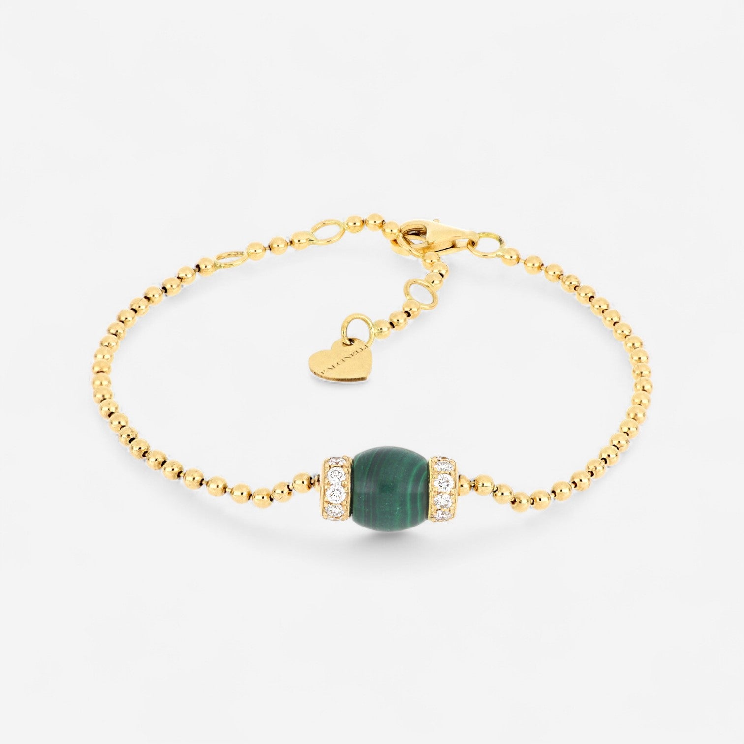 TAVANTI - 18KT Yellow Gold, Brill, Malachite Bracelet ( Diamonds 0.50ctw G Si, Malachite)-JF-85-0631 MA Y - 48

Length 6