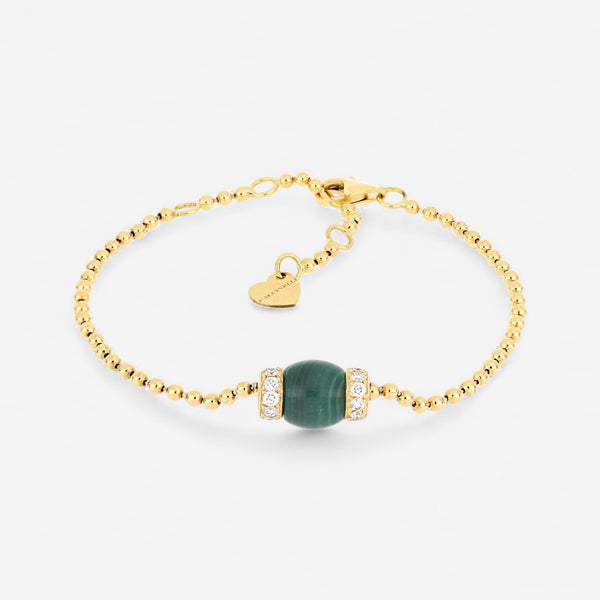 TAVANTI - 18KT Yellow Gold, Brill, Malachite Bracelet ( Diamonds 0.50ctw G Si, Malachite)-JF-85-0631 MA Y - 48

Length 6" to 7.75" - THE SOLIST