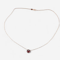 Tavanti 18K Rose & White Gold Diamond & Garnet Pendant Necklace JF-FA039-CL-106