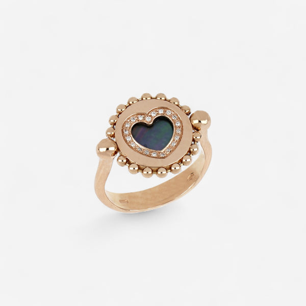 Tavanti Reverse 18K Rose Gold Diamond & Cultured River Pearl Ring Sz. 7 JF-20-0159F-64