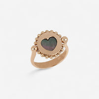 Tavanti Reverse 18K Rose Gold Diamond & Cultured River Pearl Ring Sz. 7 JF-20-0159F-64
