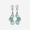 TAVANTI - 18KT White And Rose Gold, Brill, Turquoise+Rock Crystal Earring ( Diamonds 0.81ctw G Si, Turquoise , Crystal)-JF-75-1001F - 8

Earrings are 53mm x 15mm. - THE SOLIST