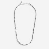 JAI Sterling Silver Box Chain Men's Necklace JJH1002MN