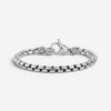 JAI Sterling Silver Box Chain Men's Bracelet JJH1003MB