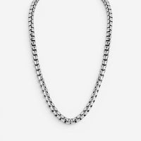 JAI Sterling Silver Box Chain Men's Necklace JJH1004MN