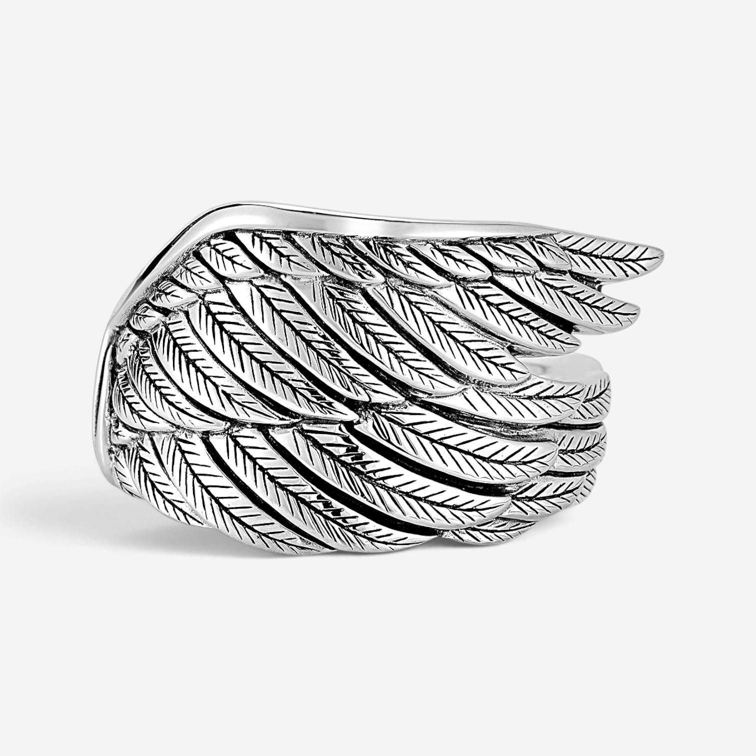 JAI Wings of Love Sterling Silver Band Ring JJH1015R