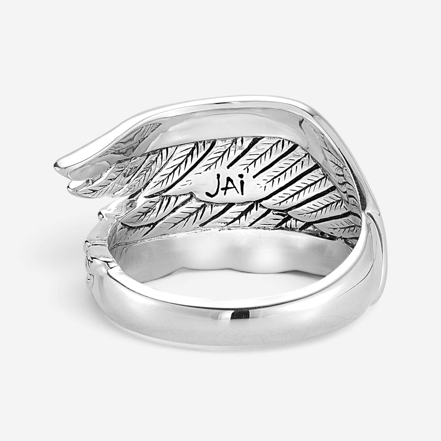 JAI Wings of Love Sterling Silver Band Ring JJH1015R