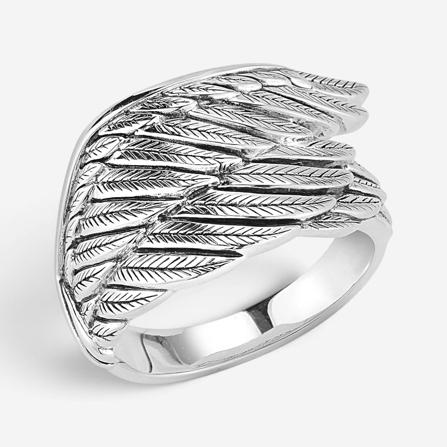 JAI Wings of Love Sterling Silver Band Ring JJH1015R