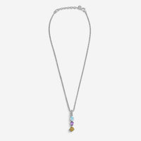 JAI Sterling Silver Multi-Gemstone Pendant Necklace JJH1021P-18-SEA