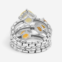 JAI Modern Artisan Sterling Silver Forest Multi-Gemstone Statement Ring JJH1022R