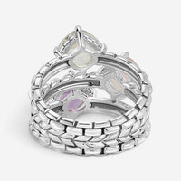 JAI Modern Artisan Sterling Silver Ice Multi-Gemstone Statement Ring JJH1022R-IC