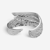 JAI Wings of Love Sterling Silver Hinged Cuff Bangle Bracelet JJH1026B