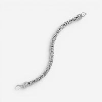 JAI Sterling Silver Byzantine Men's Chain Bracelet JJH1032MB