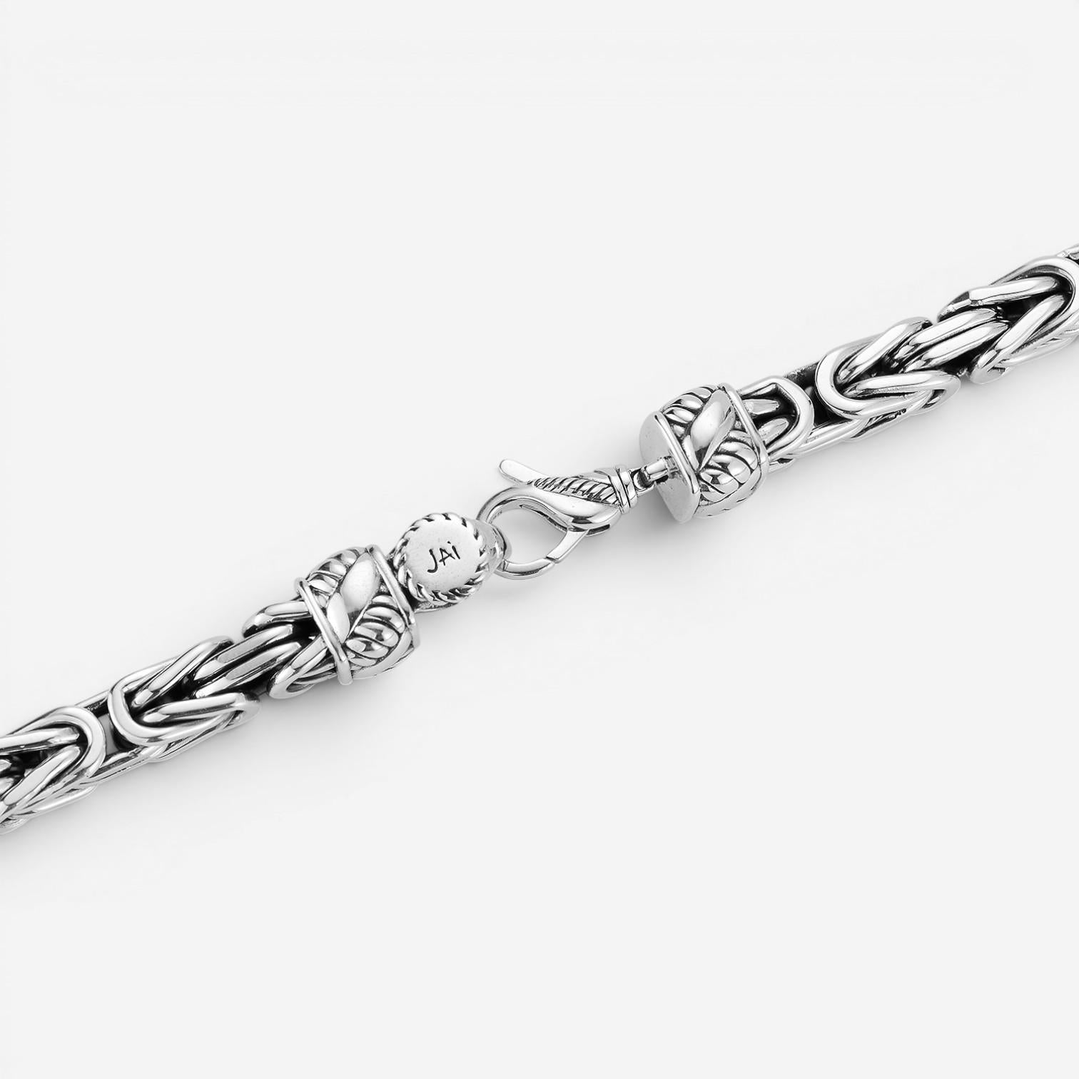 JAI Sterling Silver Byzantine Men's Necklace JJH1032MN