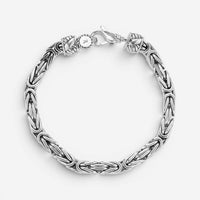 JAI Sterling Silver Byzantine Men's Bracelet JJH1033MB