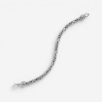 JAI Sterling Silver Byzantine Men's Bracelet JJH1033MB