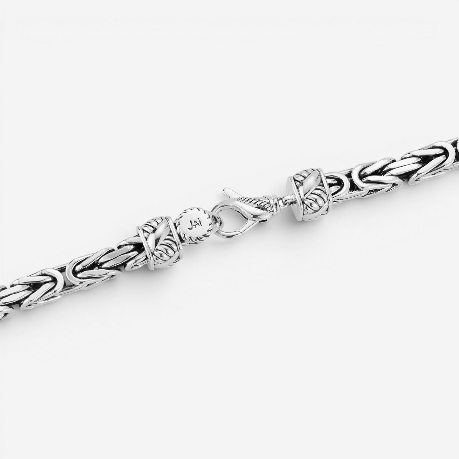 JAI Sterling Silver Byzantine Men's Necklace JJH1033MN