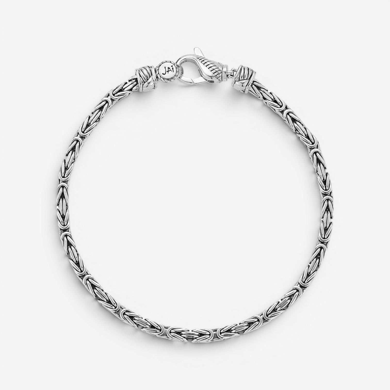 JAI Sterling Silver Byzantine Men's Bracelet JJH1034MB