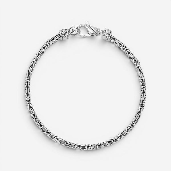 JAI Sterling Silver Byzantine Men's Bracelet JJH1034MB