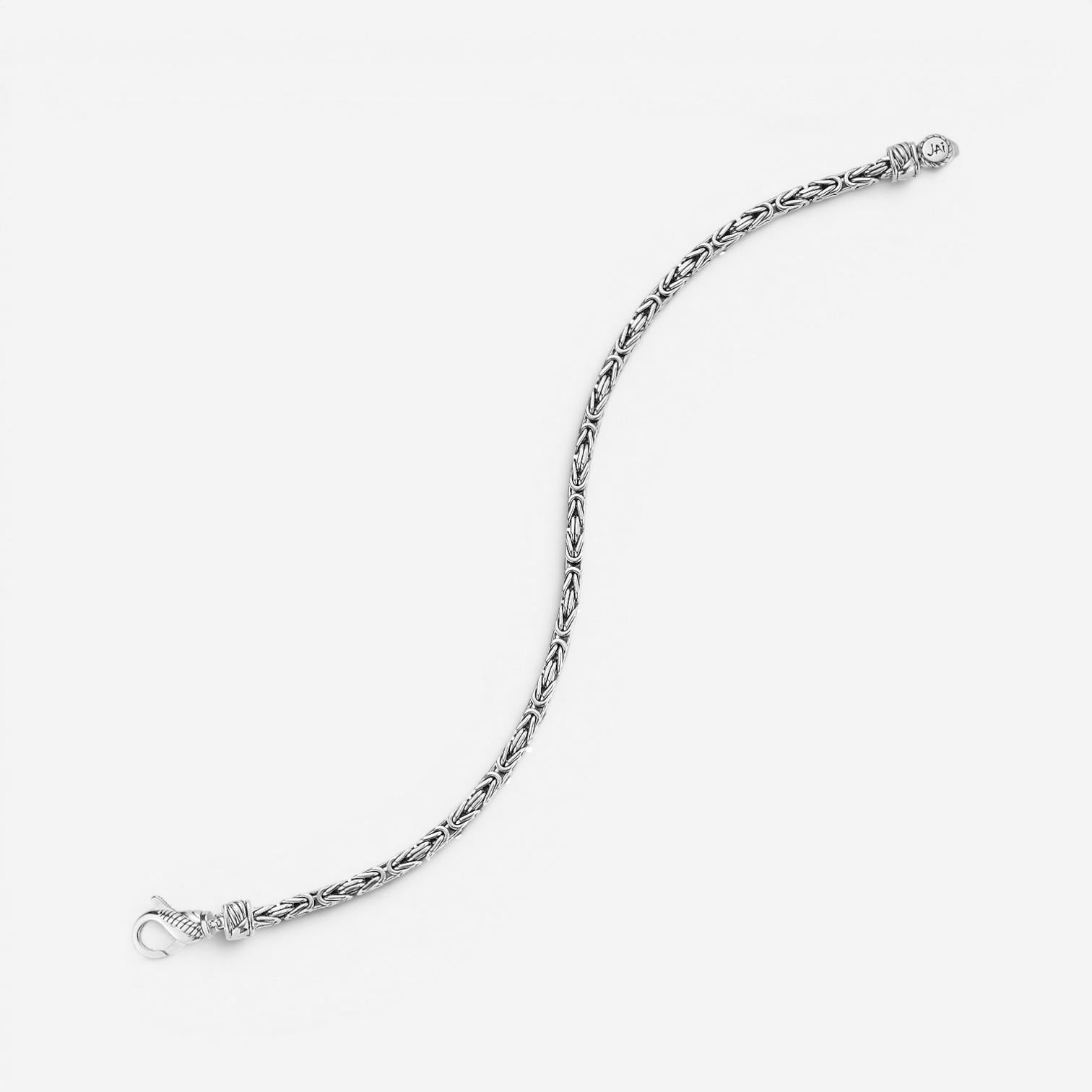 JAI Sterling Silver Byzantine Men's Bracelet JJH1034MB